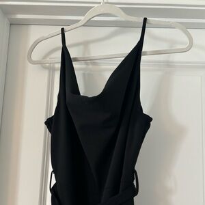 She+sky black jumpsuit, rounded neck detail, brand new, never worn, tags on